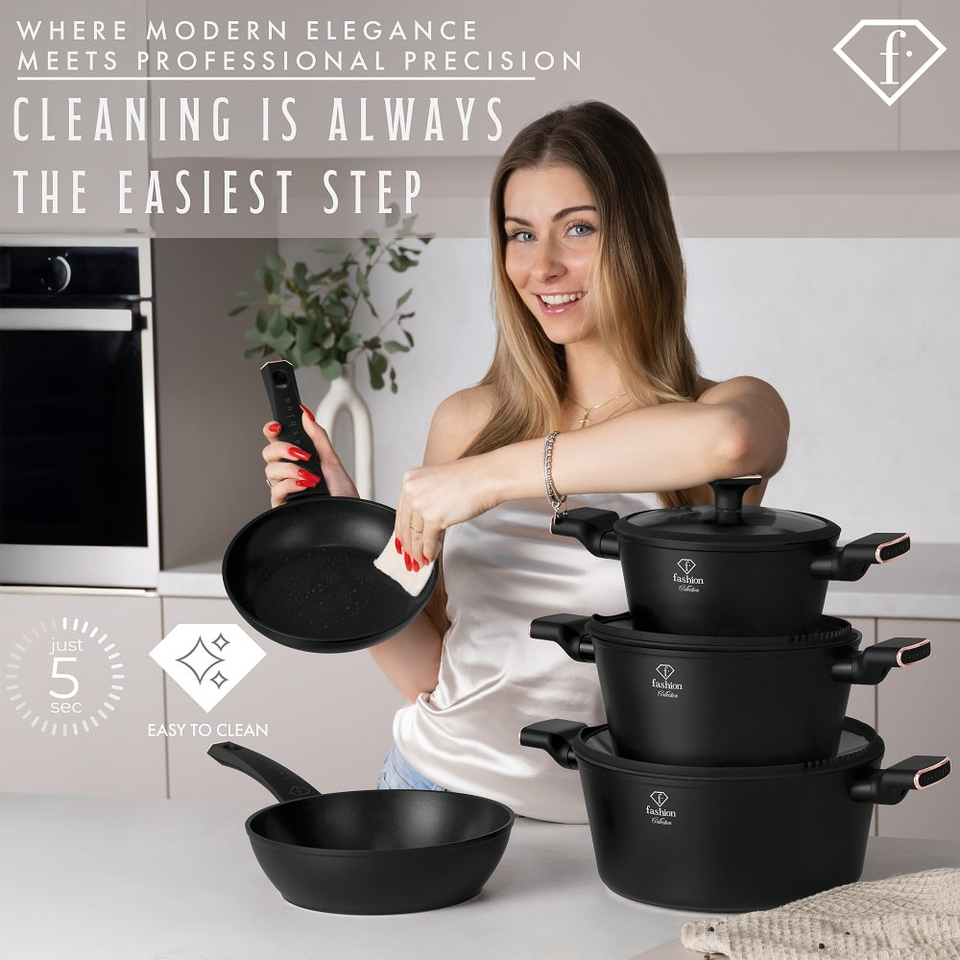 10-Piece Cookware Set Fashion by Berlinger Haus FTV0046