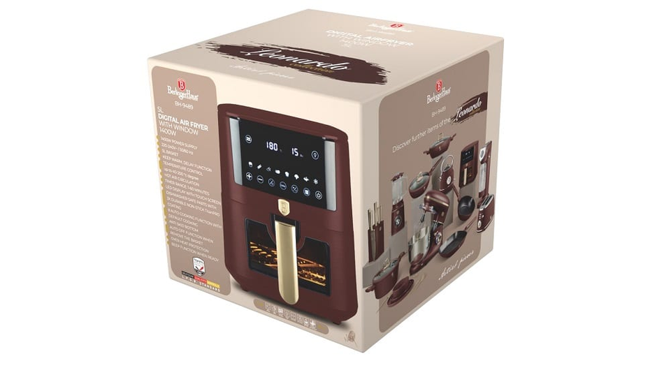 Air fryer, 5 L,visible window Berlinger Haus BH9489 Leonardo
