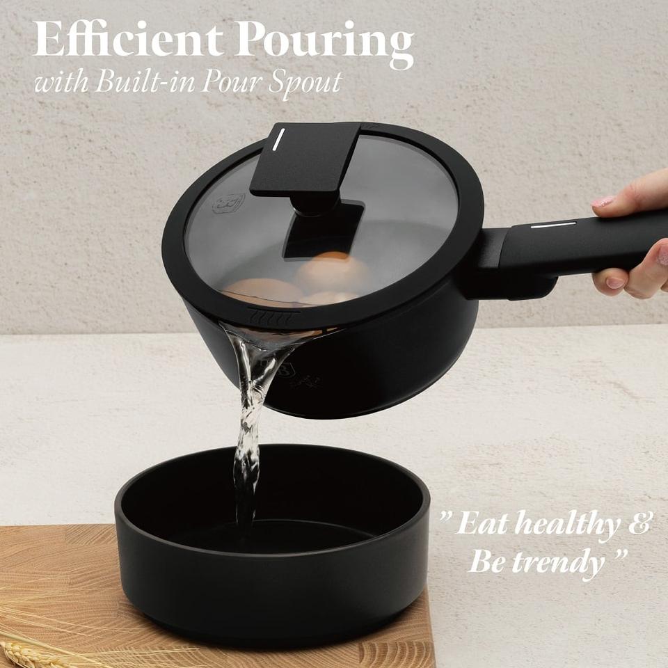 15 pcs cookware set Berlinger haus BH8198 Matte Black