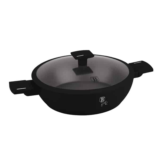 Shallow pot with lid, 30 cm Berlinger Haus BH8186 Matte Black