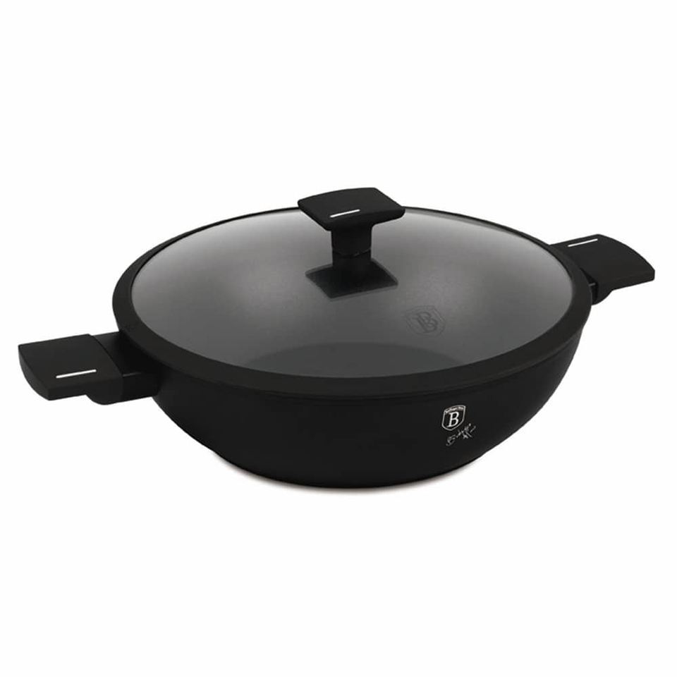Wok with lid, 30 cm Berlinger Haus BH8182 Matte Black