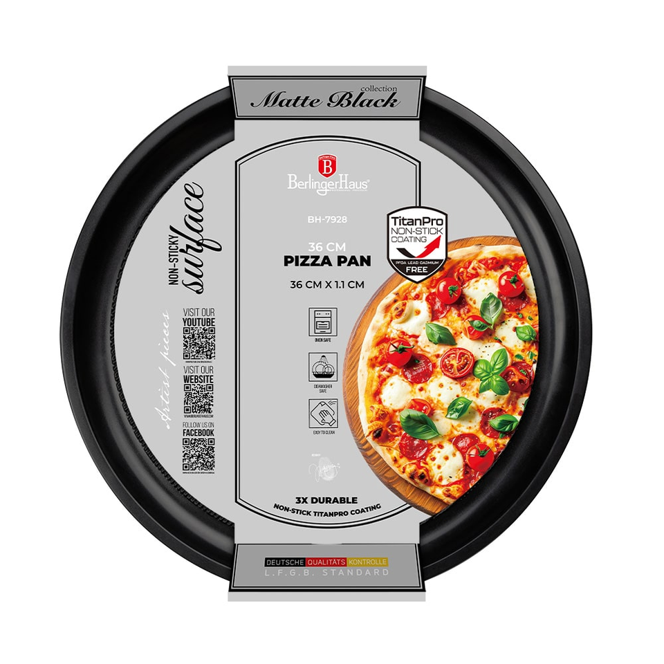 Pizza pan, 36 cm Berlinger Haus BH7928 Matte Black