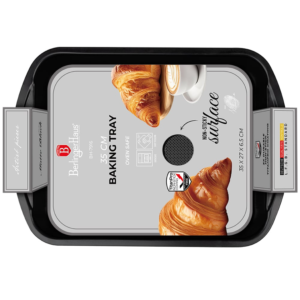Oblong roaster, 35*27 cm Berlinger Haus BH7916 Matte Black