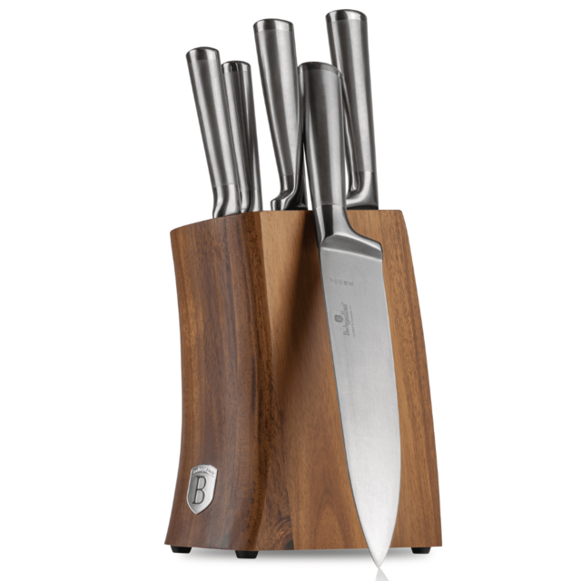 6 pcs knife set with acacia wood stand Berlinger Haus BH3124