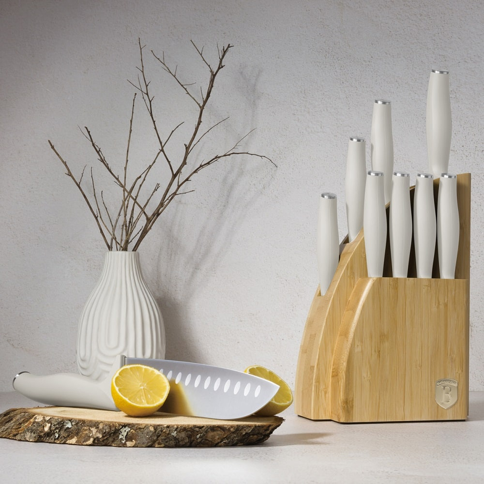 10pcs knife set with BAMBOO stand Berlinger Haus 3121 Sahara