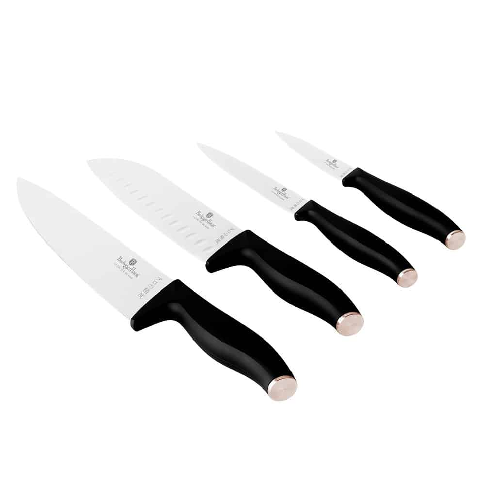 4 pcs knife set, Berlinger Haus BH2956 Black Rose
