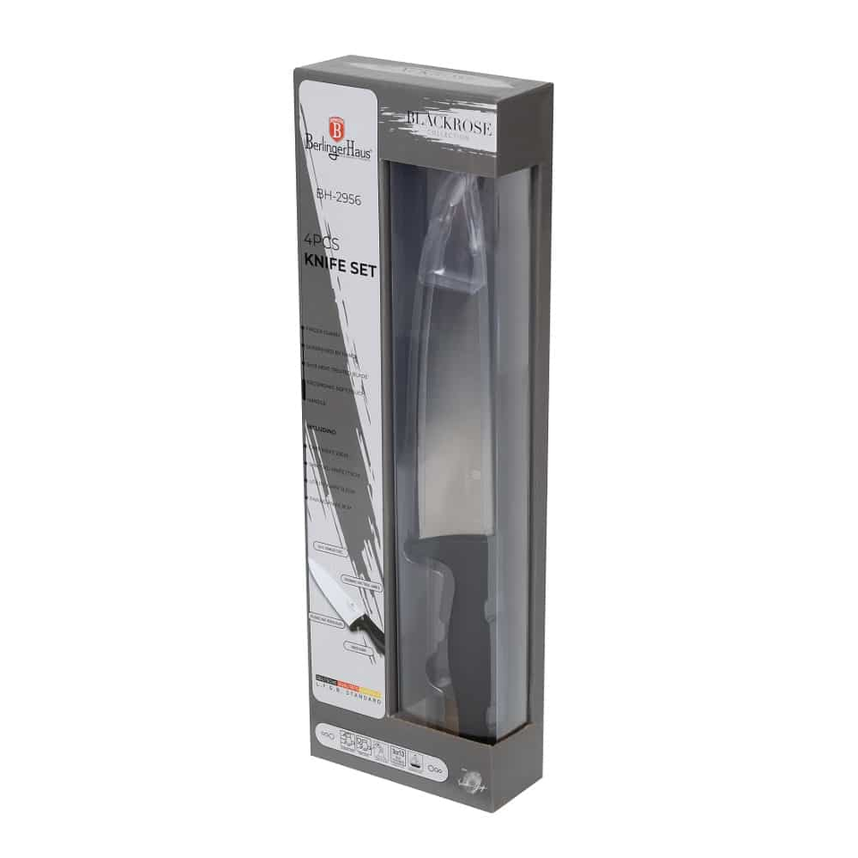 4 pcs knife set, Berlinger Haus BH2956 Black Rose