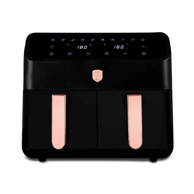 Dual basket air fryer, 4+4L Berlinger Haus BH9659 Black Rose