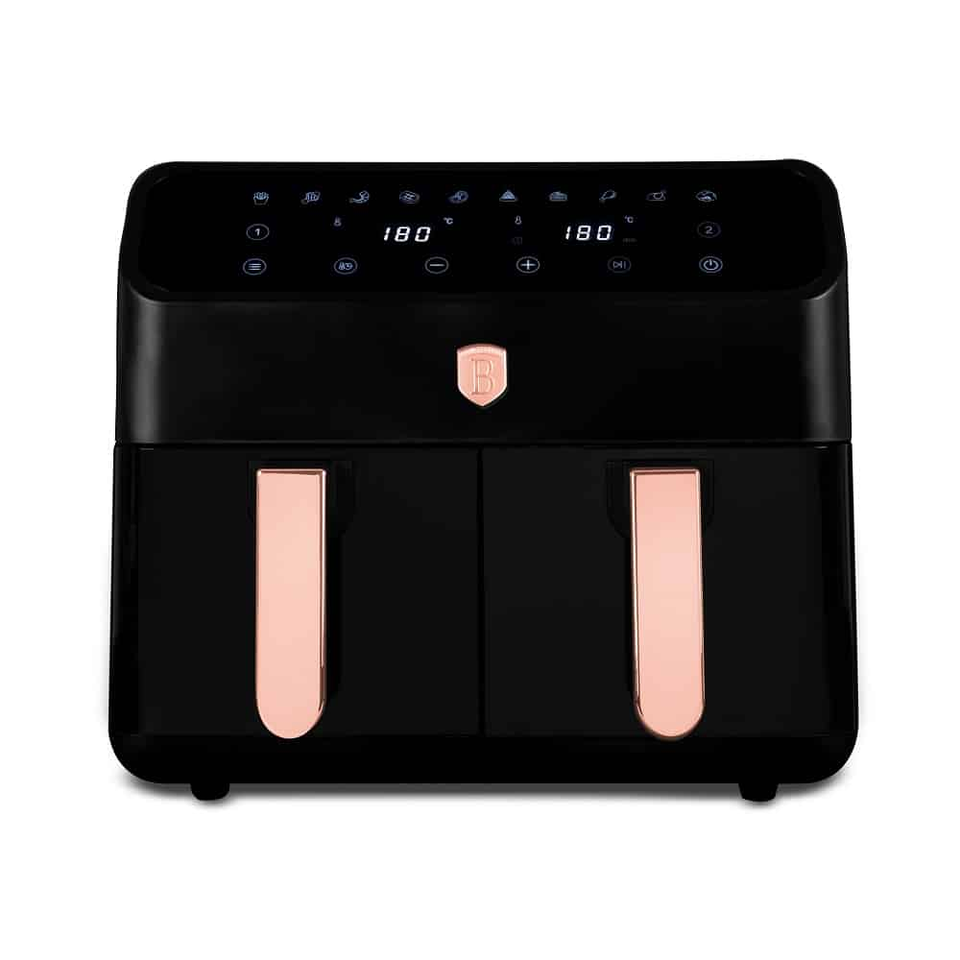 Dual basket air fryer, 4+4L Berlinger Haus BH9659 Black Rose