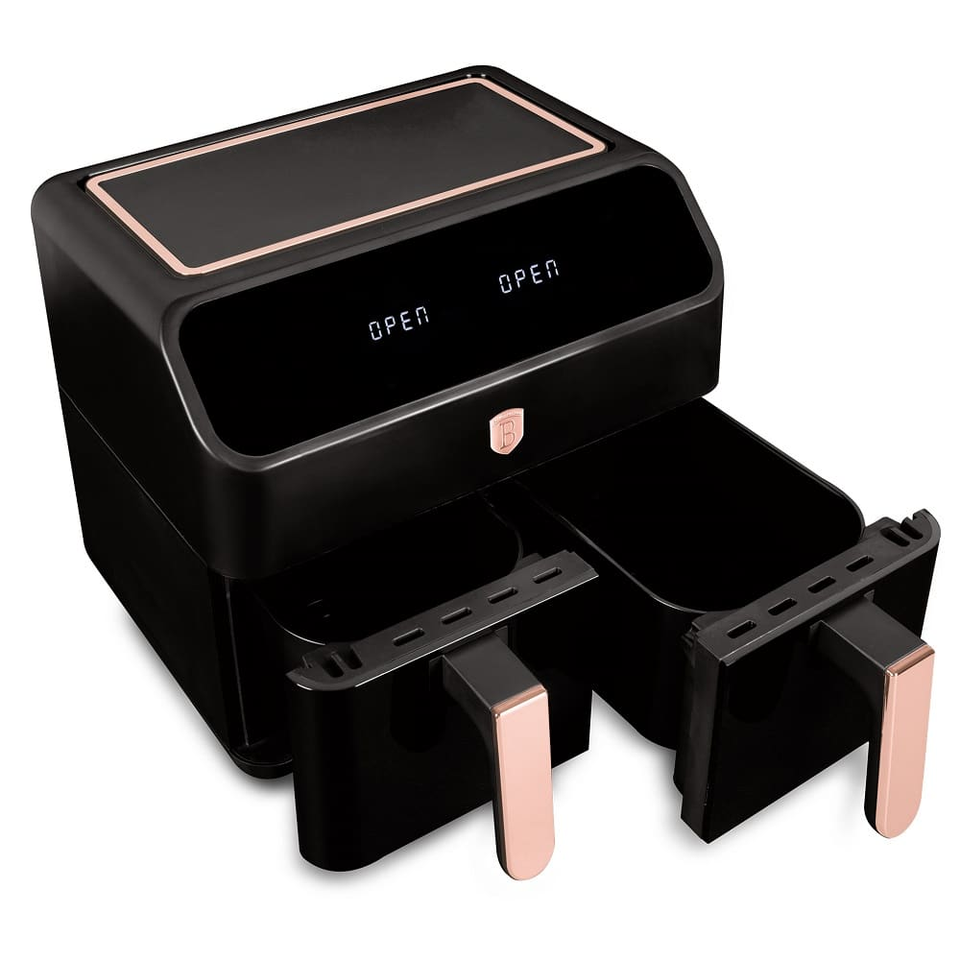 Dual basket air fryer, 4+4L Berlinger Haus BH9659 Black Rose