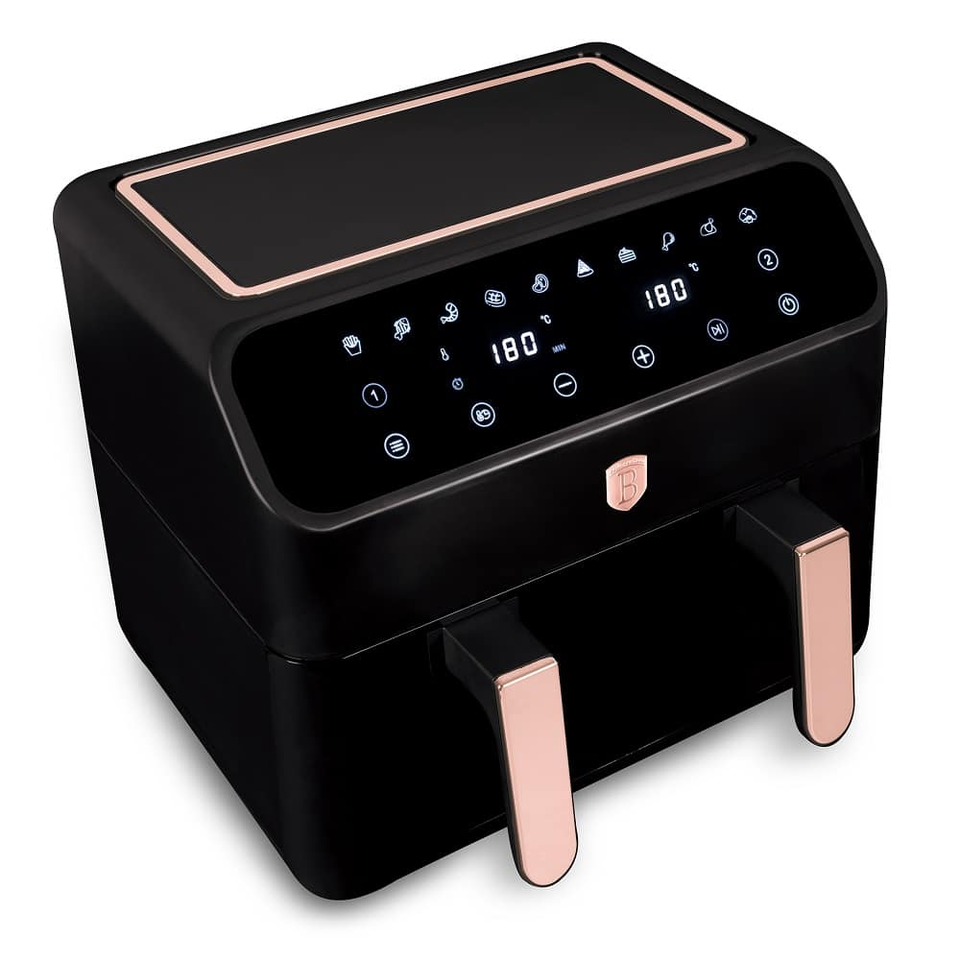 Dual basket air fryer, 4+4L Berlinger Haus BH9659 Black Rose