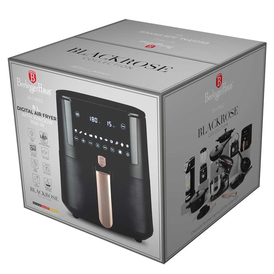 Air fryer, 8 L Berlinger Haus BH9652 Black Rose