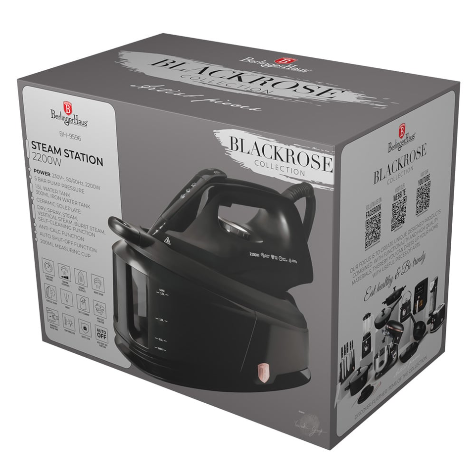 Steam station,Berlinger Haus BH9596 Black Rose