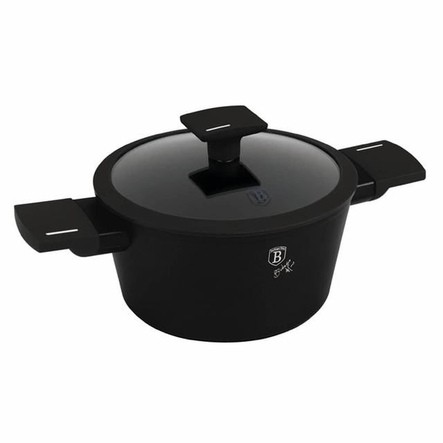 Casserole with lid, 20 cm,Berlinger Haus BH8187,Matte Black