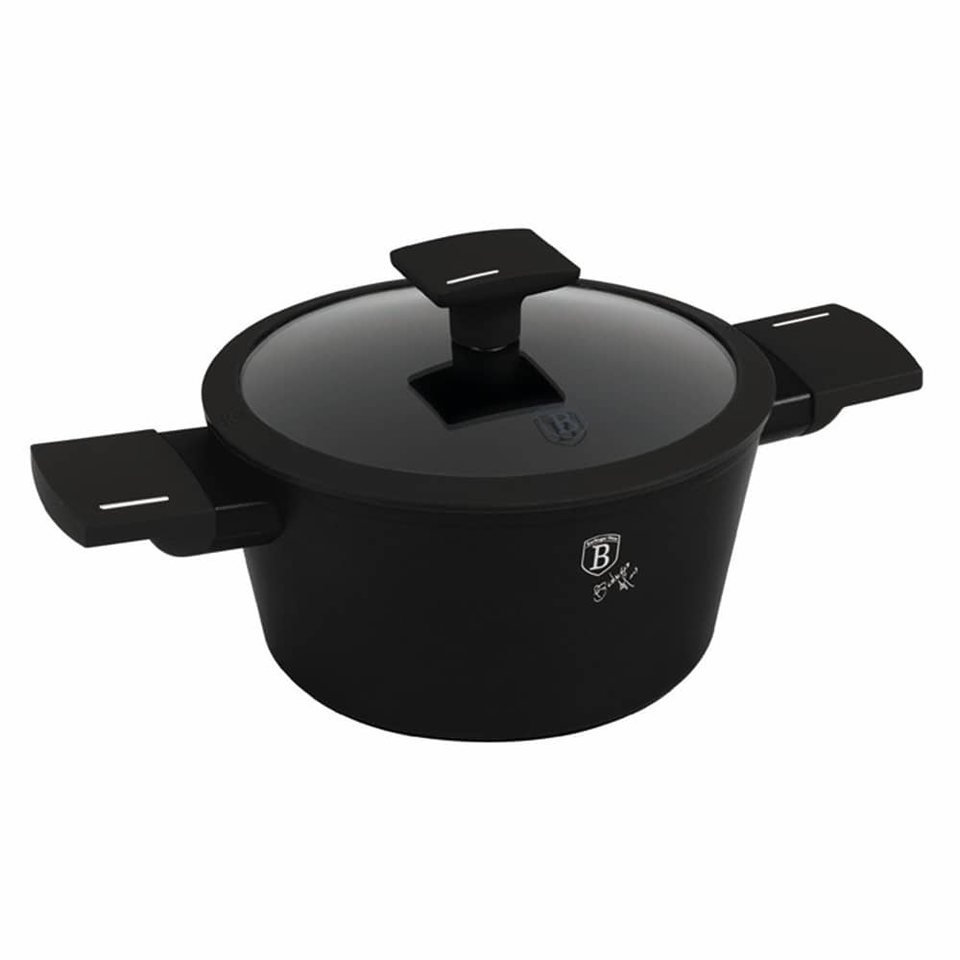 Casserole with lid, 20 cm,Berlinger Haus BH8187,Matte Black