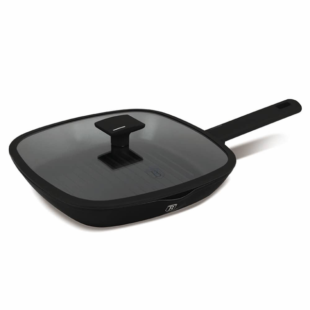 Grill pan with lid, 28 cm Berlinger Haus BH8184 Matte Black
