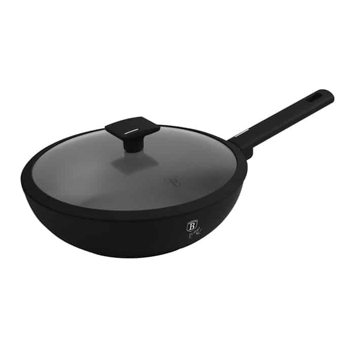 Wok with lid, 28 cm,Berlinger Haus BH8181Matte Black