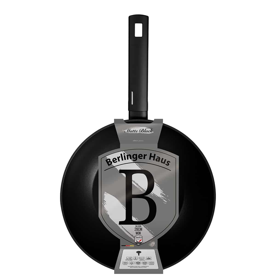 Wok, 28 cm,Berlinger Haus BH8180,Matte Black
