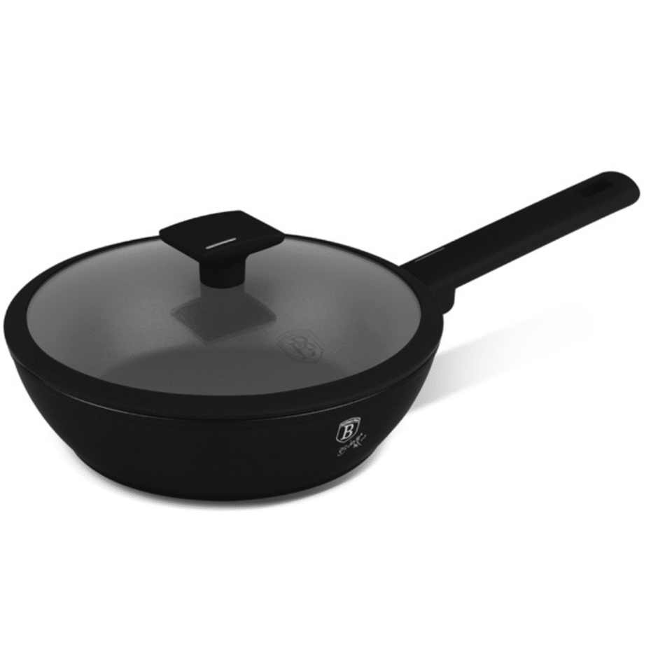Deep frypan with lid, 24 cm,Berlinger Haus 8179 Matte Black