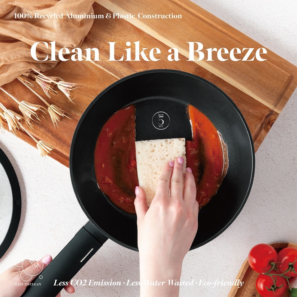 Deep frypan with lid, 24 cm,Berlinger Haus 8179 Matte Black