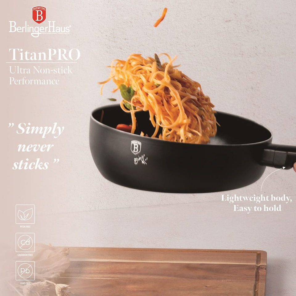 Flip frypan, 26 cm Berlinger Haus BH8176 Matte Black