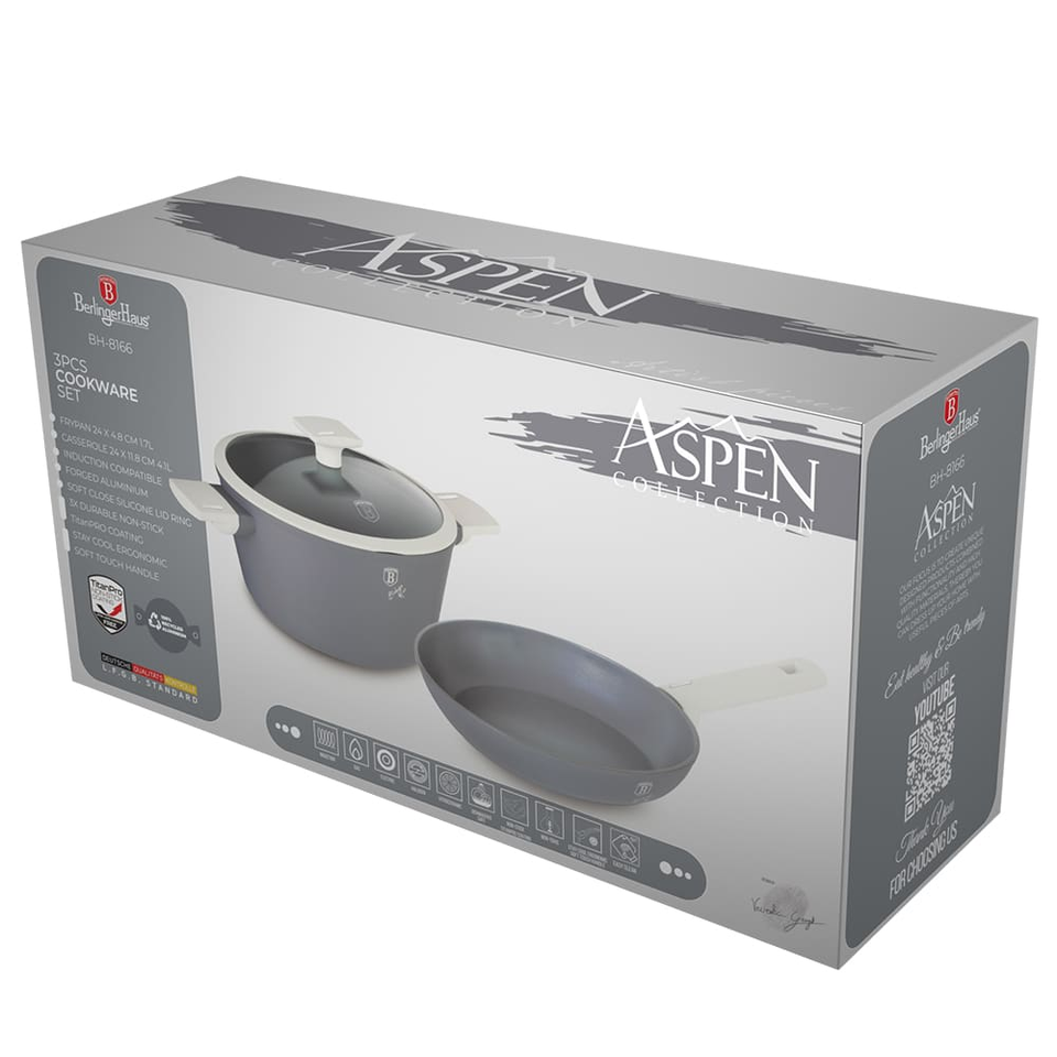 Berlinger Haus BH8166 Aspen 3-Piece Cookware Set