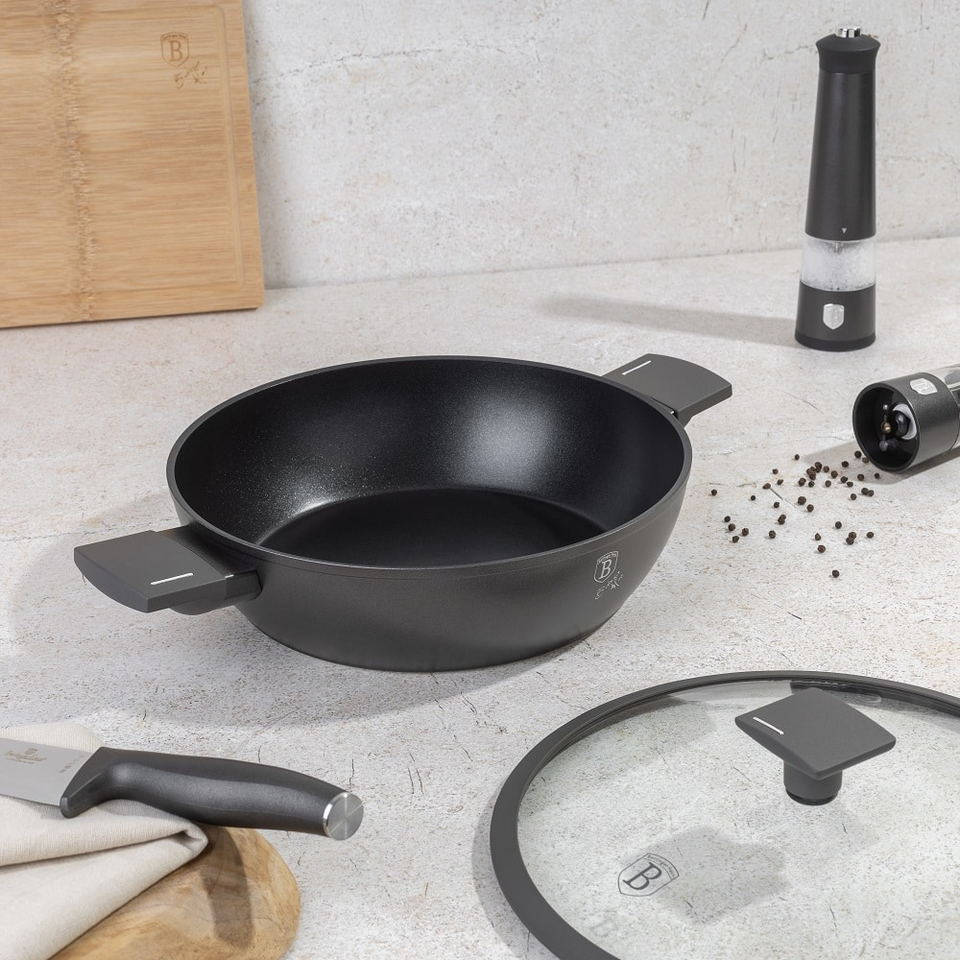 Shallow pot with lid, 28 cm Berlinger Haus BH8128 anthracite