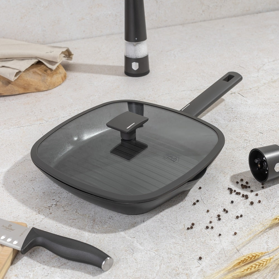 Grill pan with lid, 28 cm Berlinger Haus BH8127 anthracite