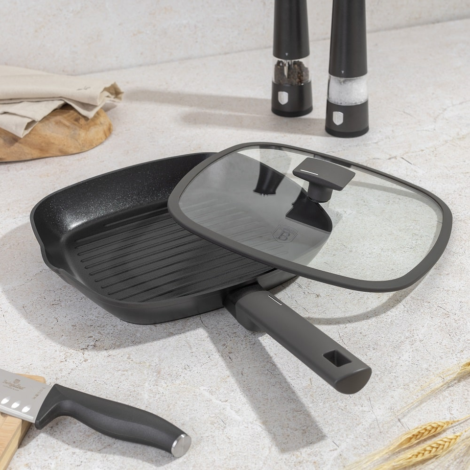Grill pan with lid, 28 cm Berlinger Haus BH8127 anthracite