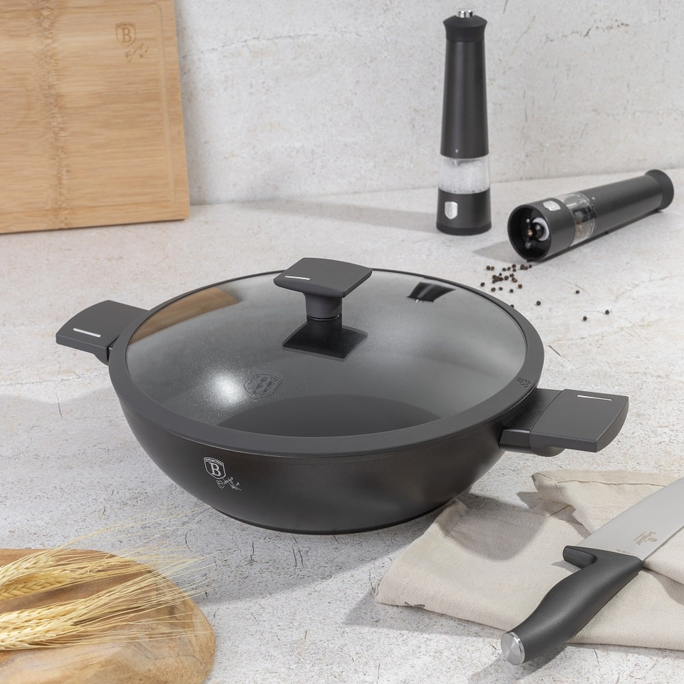 Wok with lid, 30 cm Berlinger Haus BH8125 anthracite