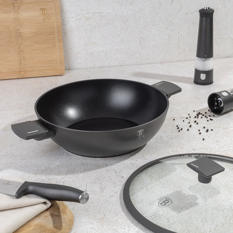 Wok with lid, 30 cm Berlinger Haus BH8125 anthracite