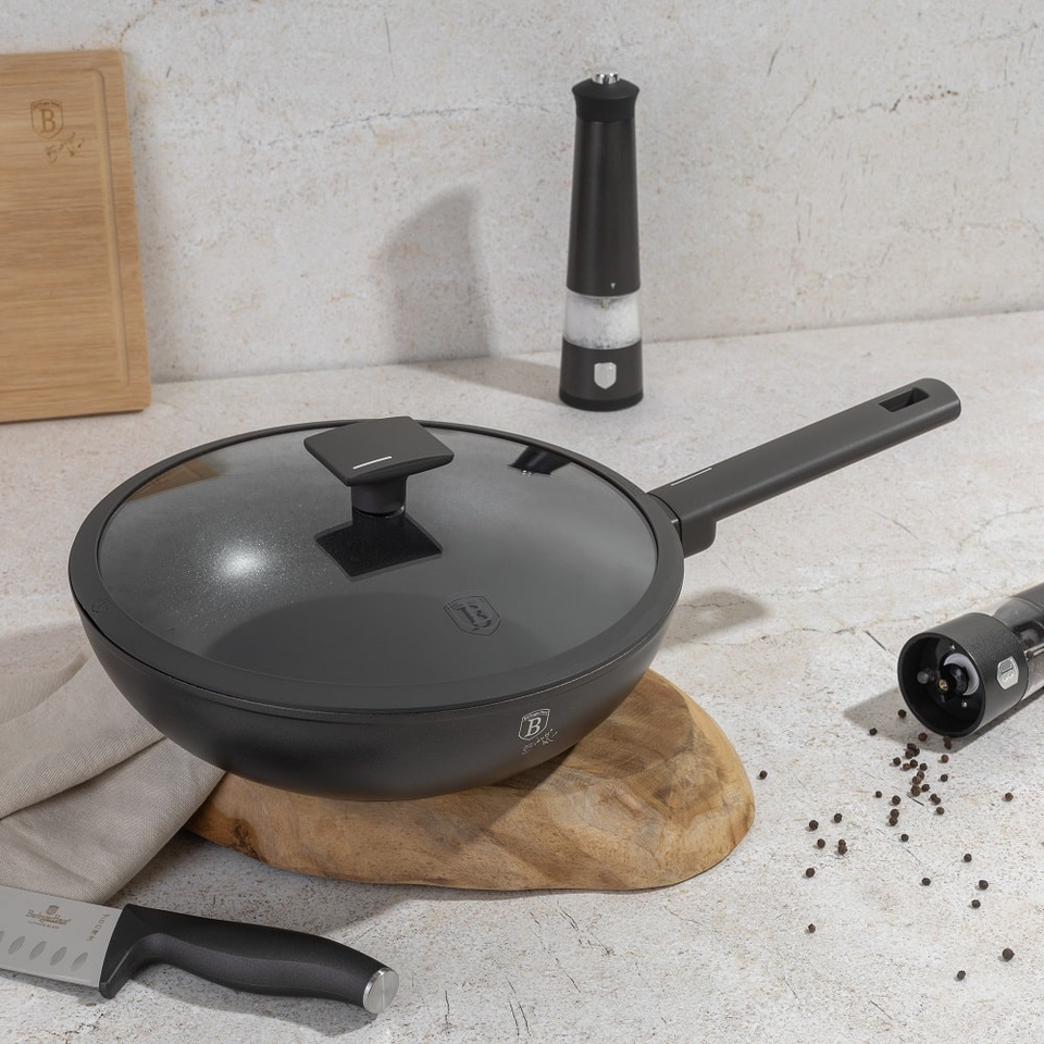 Wok with lid, 28 cm Berlinger Haus BH8124 anthracite