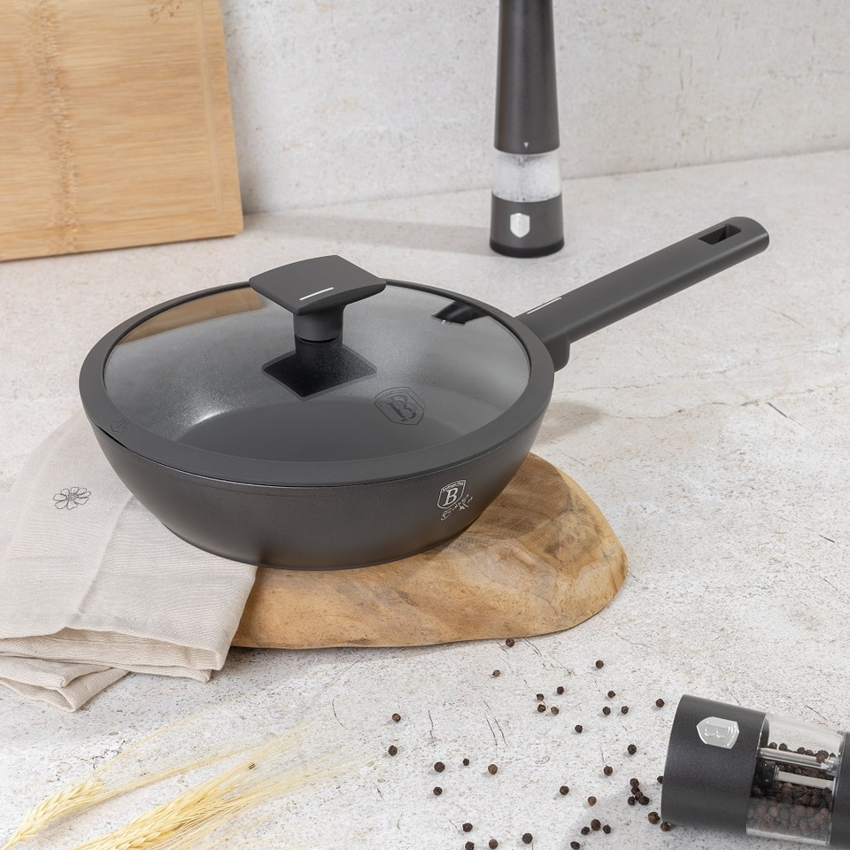 Deep frypan with lid, 24 cm Berlinger Haus BH8122 anthracite