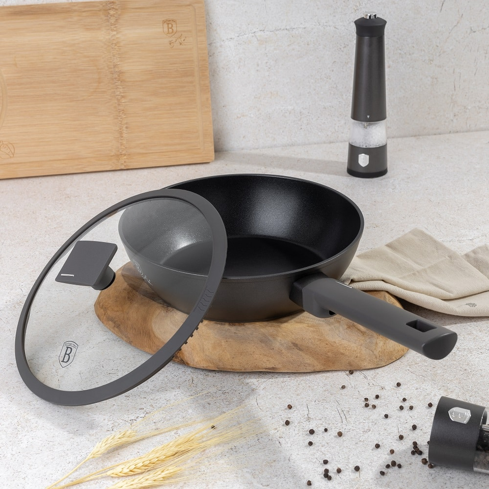 Deep frypan with lid, 24 cm Berlinger Haus BH8122 anthracite