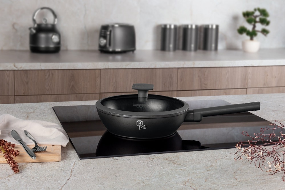 Deep frypan with lid, 24 cm Berlinger Haus BH8122 anthracite