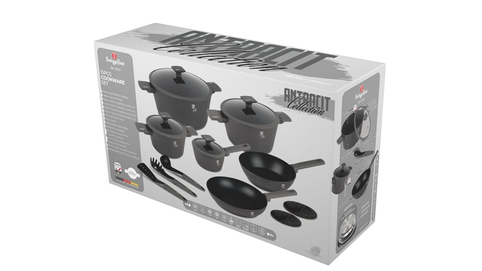 15 pcs cookware set Berlinger Haus BH8141 anthracite