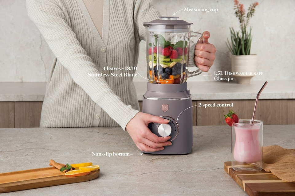 Table blender with 1,5L GLASS jar,1000 W Berlinger Haus 9496