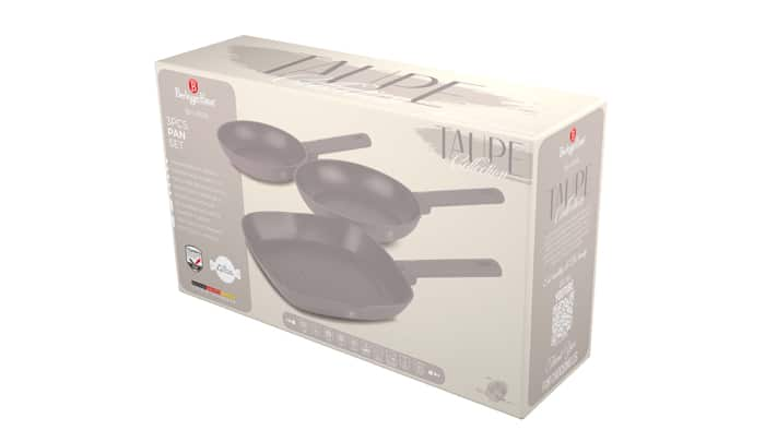 3 pcs frypan set Berlinger Haus BH8109 Taupe