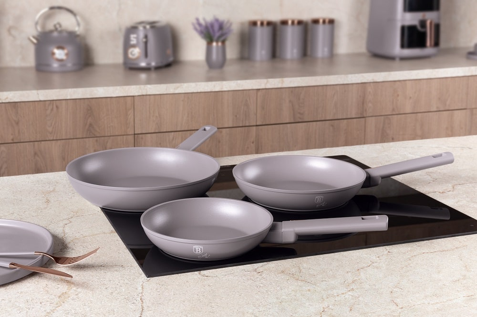 3 pcs frypan set Berlinger Haus BH8108 taupe
