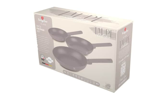 3 pcs frypan set Berlinger Haus BH8108 taupe
