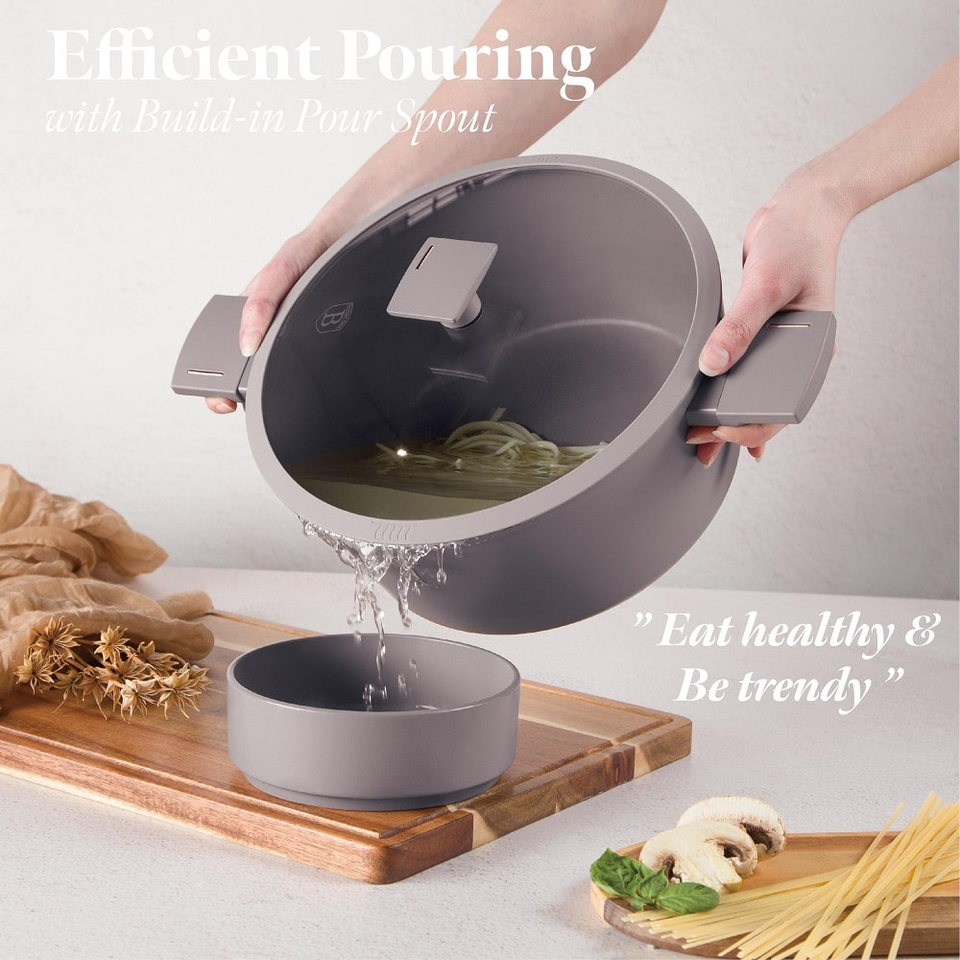 Casserole with lid, 28 cm Berlinger Haus BH8102 Taupe