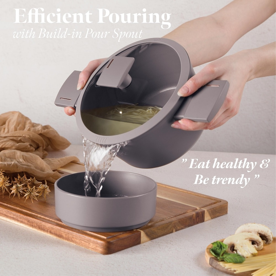 Casserole with lid, 20 cm Berlinger Haus BH8100 Taupe
