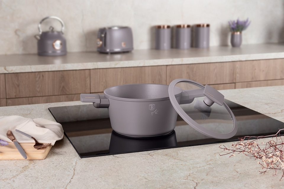 Casserole with lid, 20 cm Berlinger Haus BH8100 Taupe