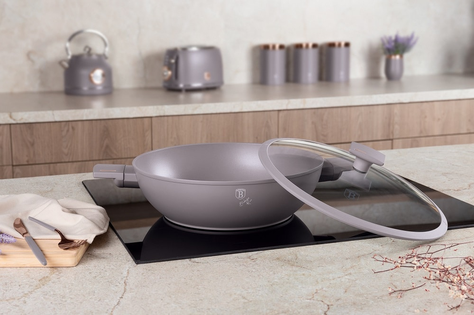 Casserole Wok with lid, 30 cm Berlinger Haus BH8095 Taupe