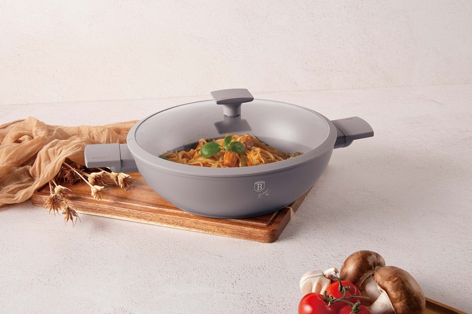 Casserole Wok with lid, 30 cm Berlinger Haus BH8095 Taupe