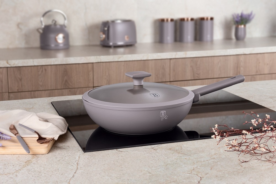 Wok with lid, 28 cm Berlinger Haus BH8094 Taupe