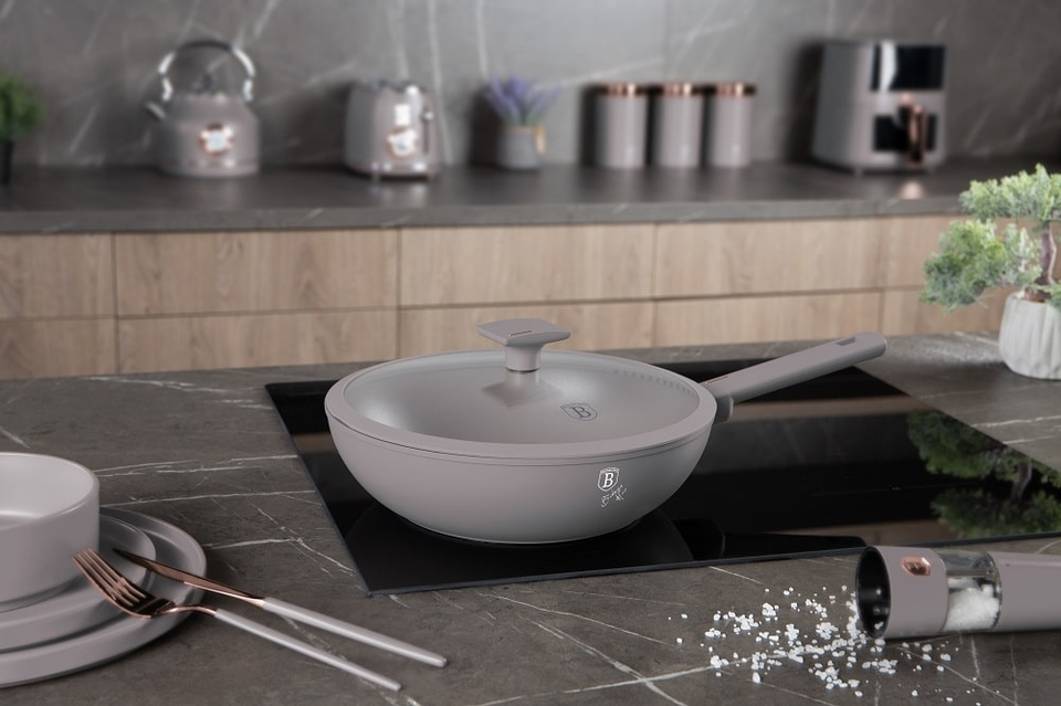 Wok with lid, 28 cm Berlinger Haus BH8094 Taupe