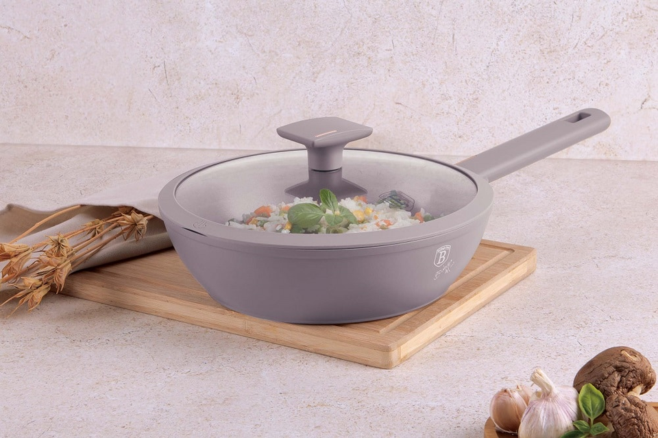 Deep frypan with lid, 24 cm Berlinger Haus BH8092 Taupe