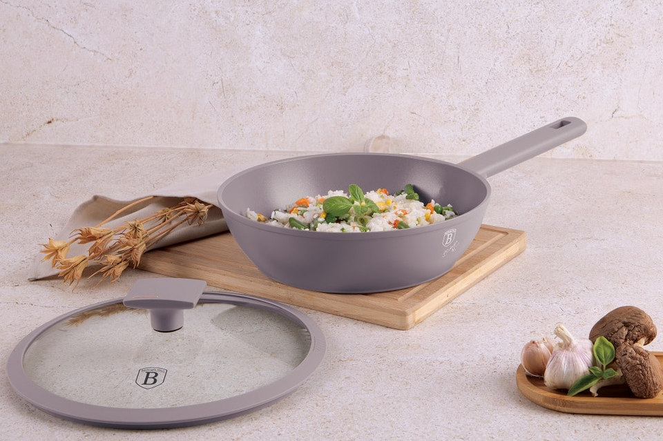 Deep frypan with lid, 24 cm Berlinger Haus BH8092 Taupe