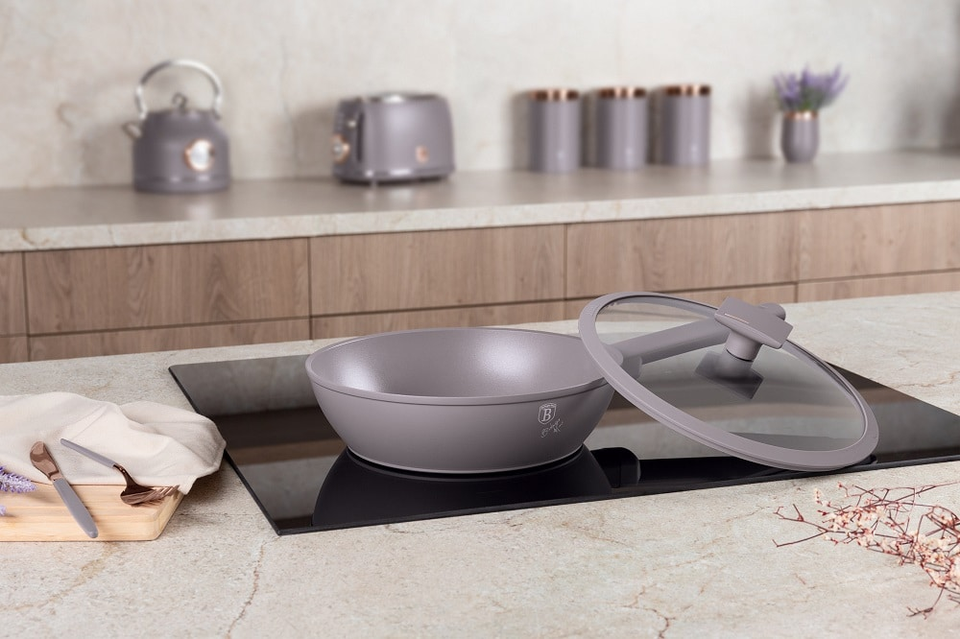 Deep frypan with lid, 24 cm Berlinger Haus BH8092 Taupe
